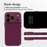 Accezz MagSafe Leather Backcover Apple iPhone 18 Pro / 17 Pro - Heath Purple
