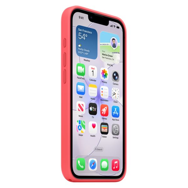 Apple Siliconenhoesje met MagSafe Apple iPhone 17e - Bright Guava