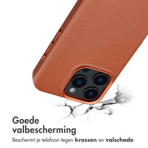 Accezz MagSafe Leather Backcover iPhone 16 Pro - Sienna Brown