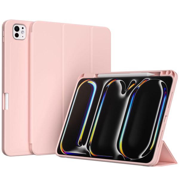 Accezz Smart Silicone Bookcase Apple iPad Pro 11 (2024) M4 - Roze
