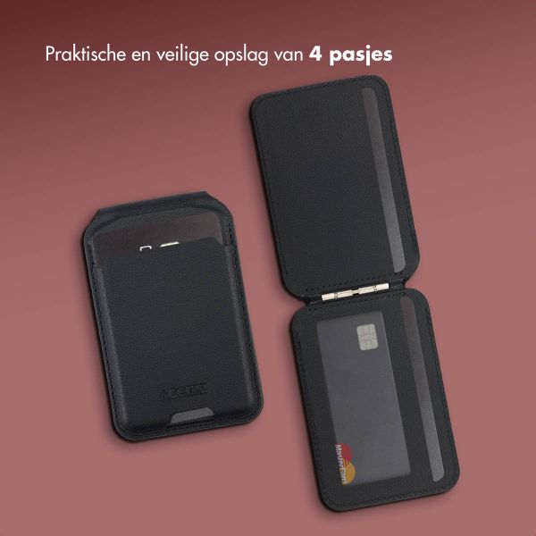 Accezz Leren Wallet met standaard voor MagSafe - Onyx Black