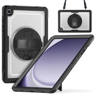 Accezz Rugged Backcover met schouderstrap Samsung Galaxy Tab A9 Plus - Transparent