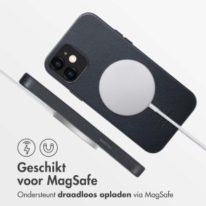 Accezz MagSafe Leather Backcover iPhone 12 (Pro) - Onyx Black