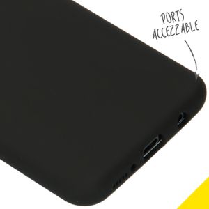 Accezz Liquid Silicone Backcover Samsung Galaxy A50 / A30s - Zwart