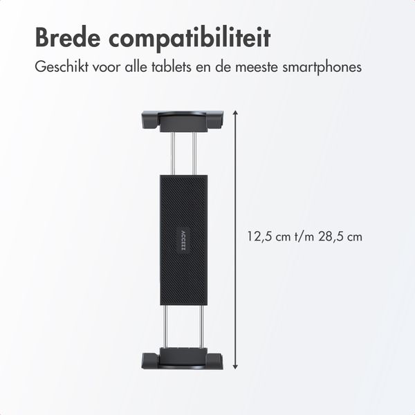 Accezz Tablet houder auto - Dashboard of voorruit - Verstelbaar - Universeel - Zwart