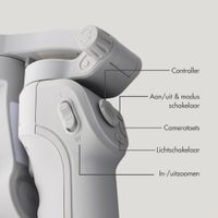 Selencia Gimbal Stabilizer met LED lamp - Slimme tracking - Tripod - Cosy Grey