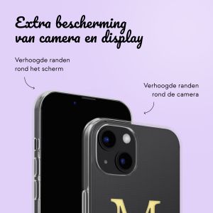 Gepersonaliseerd hoesje met letter iPhone 13 - Transparant