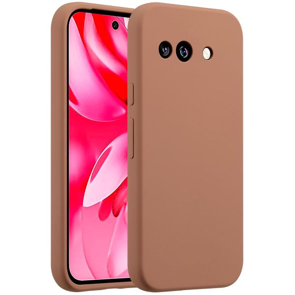 Accezz Liquid Silicone Backcover Google Pixel 9A - Lichtbruin