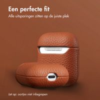 Accezz Echt Leren Case  Apple Airpods 1 / 2 - Cognac