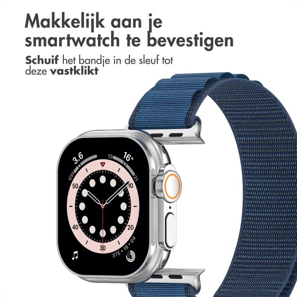 Accezz Nylon Alpine bandje Apple Watch | 44/45/46/49 mm - Dark Blue
