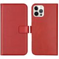 Selencia Echt Lederen Bookcase iPhone 12 (Pro) - Rood