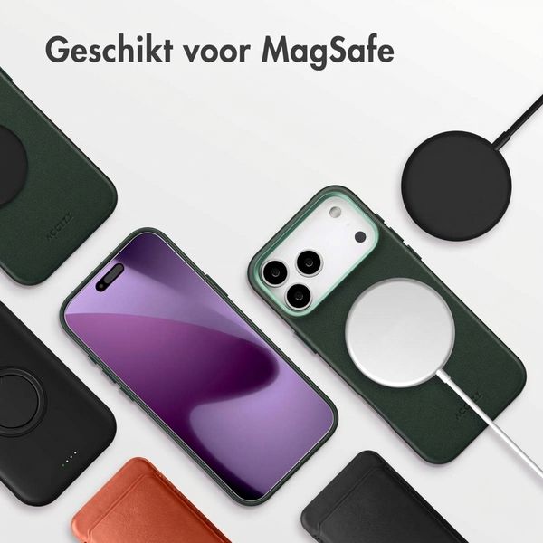 Accezz MagSafe Leather Backcover Apple iPhone 17 Pro Max - Cedar Green
