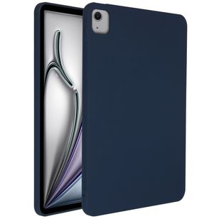 Accezz Liquid Silicone Backcover met penhouder Apple iPad Air 13 inch (2025) M3 / (2024) M2 - Donkerblauw