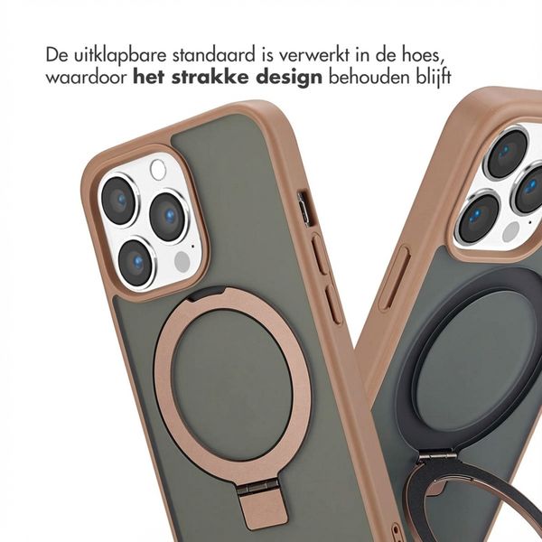 Accezz Ring Stand Backcover met MagSafe Apple iPhone 13 Pro Max - Bruin