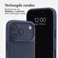 Accezz MagSafe Leather Backcover Apple iPhone 18 Pro / 17 Pro - Nightfall Blue