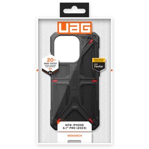 UAG Monarch Backcover iPhone 15 Pro - Kevlar Black