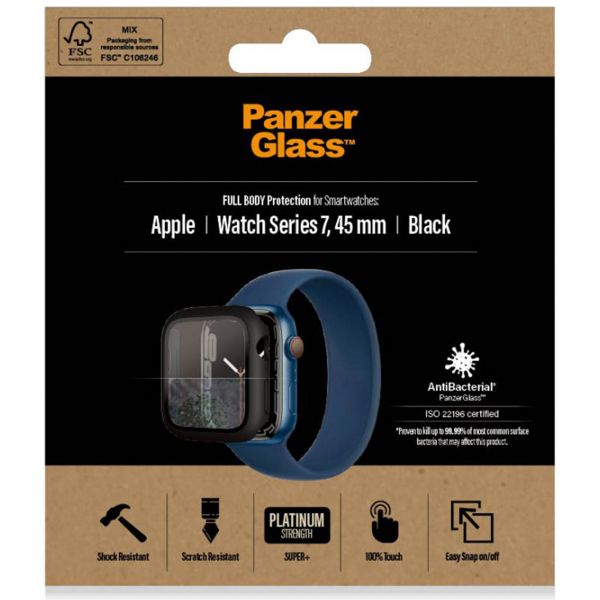PanzerGlass Full Body Case Apple Watch 7 / 8 / 9 - 45 mm - Zwart