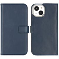 Selencia Echt Lederen Bookcase Apple iPhone 14 - Blauw