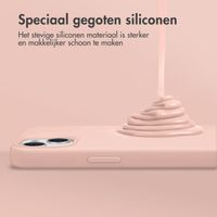 Accezz Liquid Silicone Backcover met MagSafe iPhone 16e - Roze