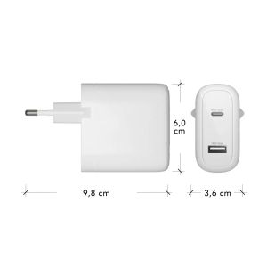 dbramante1928 re-charge | Wall Charger - USB-C 65 Watt + USB-A 18 Watt - Wit