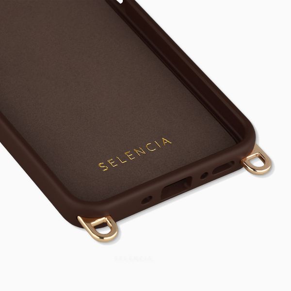 Selencia Rivièra MagSafe Backcover met afneembare haakjes Samsung Galaxy A34 (5G) - Choco Brown