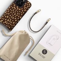 Selencia Nova Real Leather Backcover met Koord en Pashouder Apple iPhone 13 Pro - Fawn Chic