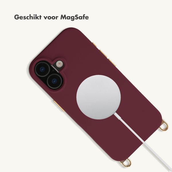 Selencia Rivièra MagSafe Backcover met afneembare haakjes Apple iPhone 17 - Bold Burgundy