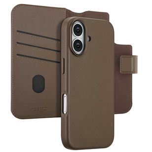Accezz Leather Bookcase 2-in-1 met MagSafe Apple iPhone 17 - Coffee Brown