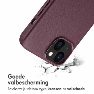 Accezz MagSafe Leather Backcover iPhone 13 - Heath Purple