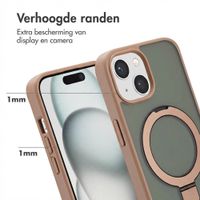 Accezz Ring Stand Backcover met MagSafe Apple iPhone 15 - Bruin
