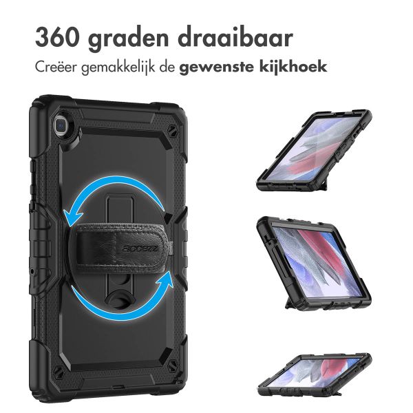 Accezz Rugged Backcover met schouderstrap Samsung Galaxy Tab A7 Lite - Zwart