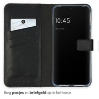 Selencia Echt Leren Bookcase Google Pixel 8 Pro - Zwart