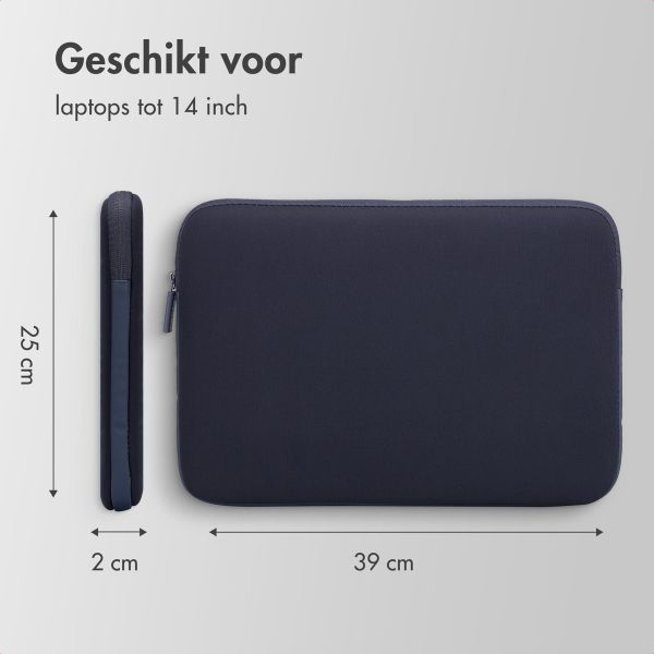 Accezz Basis Laptop hoes 13-14 inch - Laptopsleeve - Blauw