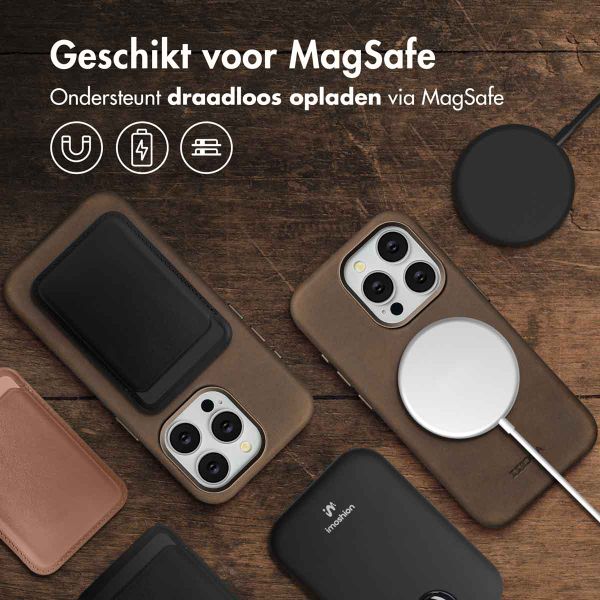 Accezz Vintage Leather Magsafe Backcover iPhone 15 Pro - Rustic Brown
