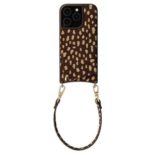Selencia Nova Real Leather Backcover met Koord en Pashouder Apple iPhone 15 Pro - Fawn Chic