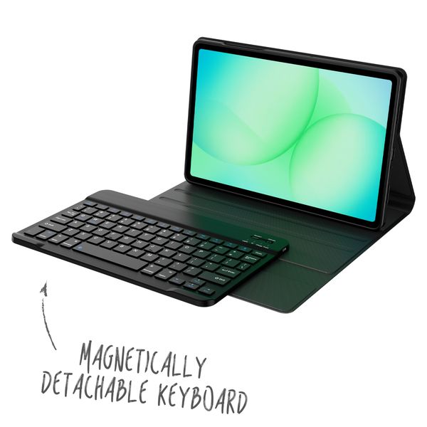 Accezz Bluetooth Keyboard Bookcase Samsung Galaxy Tab A11 Plus - QWERTZ / DE - Zwart