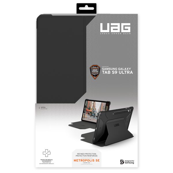 UAG Metropolis Bookcase Samsung Galaxy Tab S9 Ultra - Black