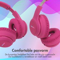 imoshion Draadloze Kinderkoptelefoon LED Light - Decibelbegrenzer - Met AUX kabel - Hot Pink