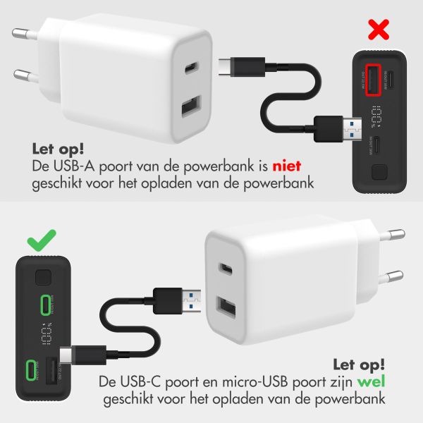 imoshion Ultra Series Aluminium Powerbank 20.000 mAh - Quick Charge en Power Delivery - Oranje Leeuw - Zwart