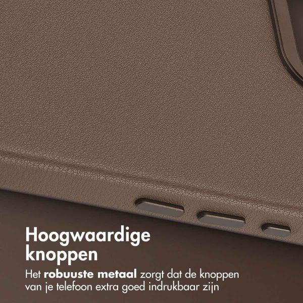 Accezz MagSafe Leather Backcover Apple iPhone 16e - Coffee