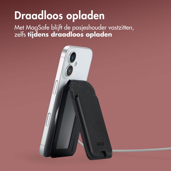 Accezz Leren Wallet met standaard voor MagSafe - Onyx Black