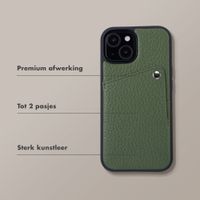 Selencia Riva Backcover met Pashouder Apple iPhone 15 - Sage Green