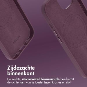 Accezz MagSafe Leather Backcover iPhone 15 - Heath Purple