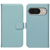 Selencia Echt Leren Bookcase Google Pixel 10 / 10 Pro - Light Blue