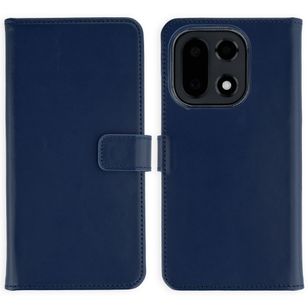 Selencia Echt Leren Bookcase OnePlus 15 - Donkerblauw
