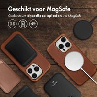 Accezz Vintage Leather Magsafe Backcover iPhone 15 Pro - Tabacco Cognac