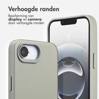 Accezz MagSafe Leather Backcover Apple iPhone 16e - Lichtgrijs