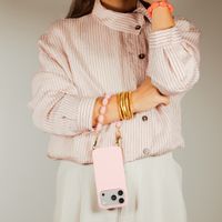 Selencia Rivièra MagSafe Backcover met afneembare haakjes iPhone 12 / 12 Pro - Sorbet Pink