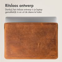 Accezz Leather Laptop hoes Apple MacBook 16 inch - Laptopsleeve - Cognac