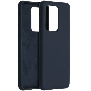 Accezz Liquid Silicone Backcover Samsung Galaxy S20 Ultra - Blauw